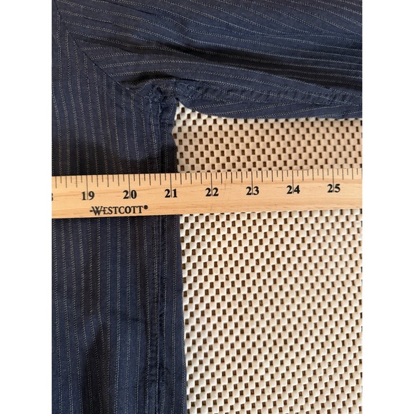 Kenneth Cole Mens Western Style Button Down Shirt Size Medium Pearl Snap Blue - Picture 5 of 8